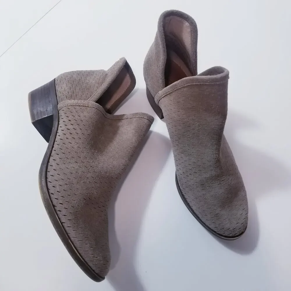 Lucky Brand Taupe Slip On Ankle Boots